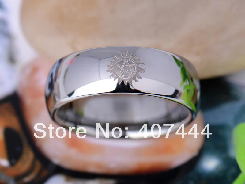 Free Shipping YGK JEWELRY Hot Sales 8MM Silver Dome Supernature The one New Men's Tungsten Carbide Wedding Ring