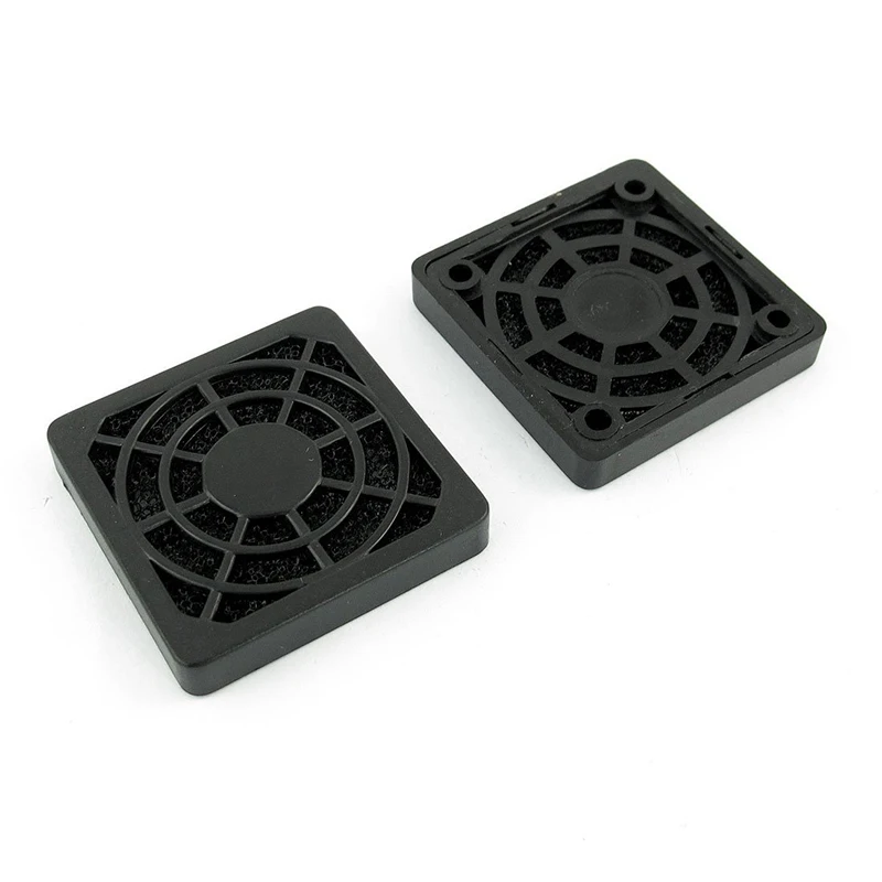 2pcs/lot 4CM Computer Guard Black Plastic Dustproof Dust Filterable 40mm PC Case Fan Cooler Filter Cover,43x43mm