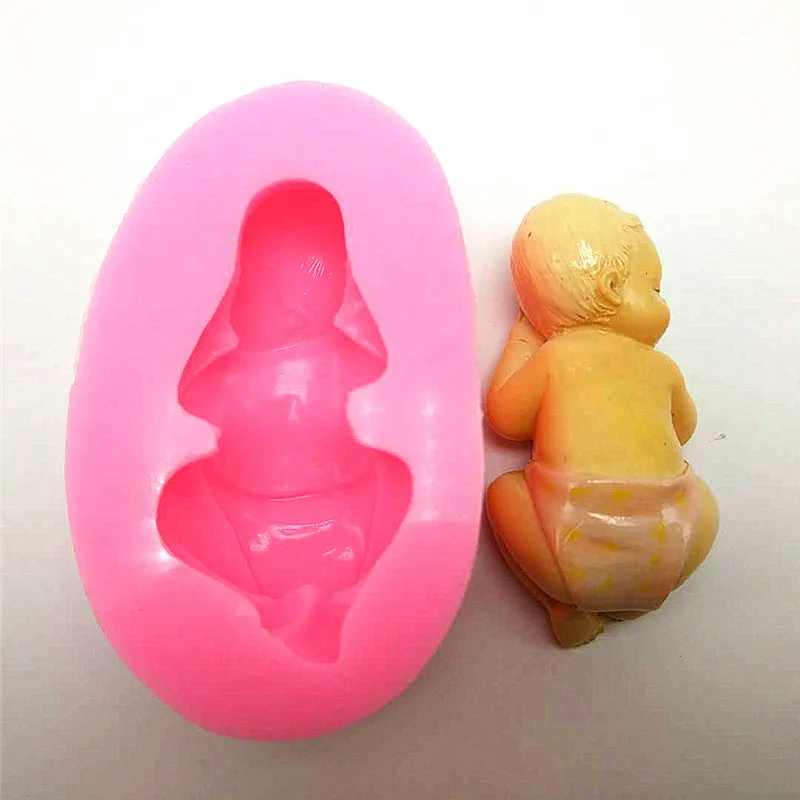 3D Sleeping Baby Mould Silicone Cake Kitchen Baking Cookies Chocolate Soap Mould diy Candle Mould