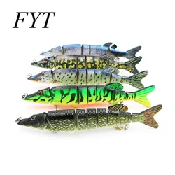 Striped Bass 9 Jointed Fishing Lure Wobbler Lifelike Dive Swimming Multi Segment 200mm/66g /6# Hook Artificial Bait Bionic Tool