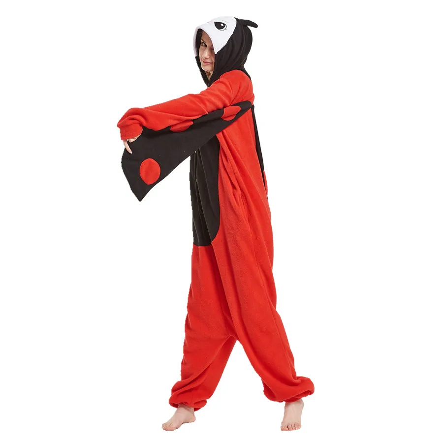 Adults Polar Fleece Ladybug Animal Kigurumi Women's Men's Onesies Pajamas Cosplay Costume for Halloween and Carnival Party