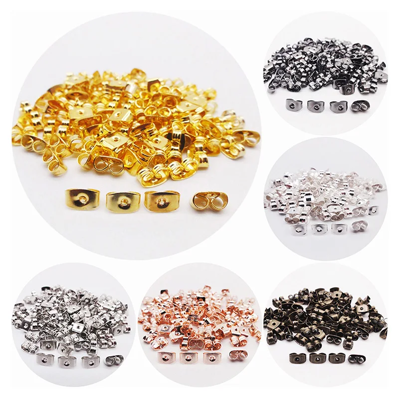 100pcs DIY Earrings Accessories Butterfly Plug Earplugs/Ear Studs Plugs/Ear Caps/Earrings Plugs/Earplug Earring Back