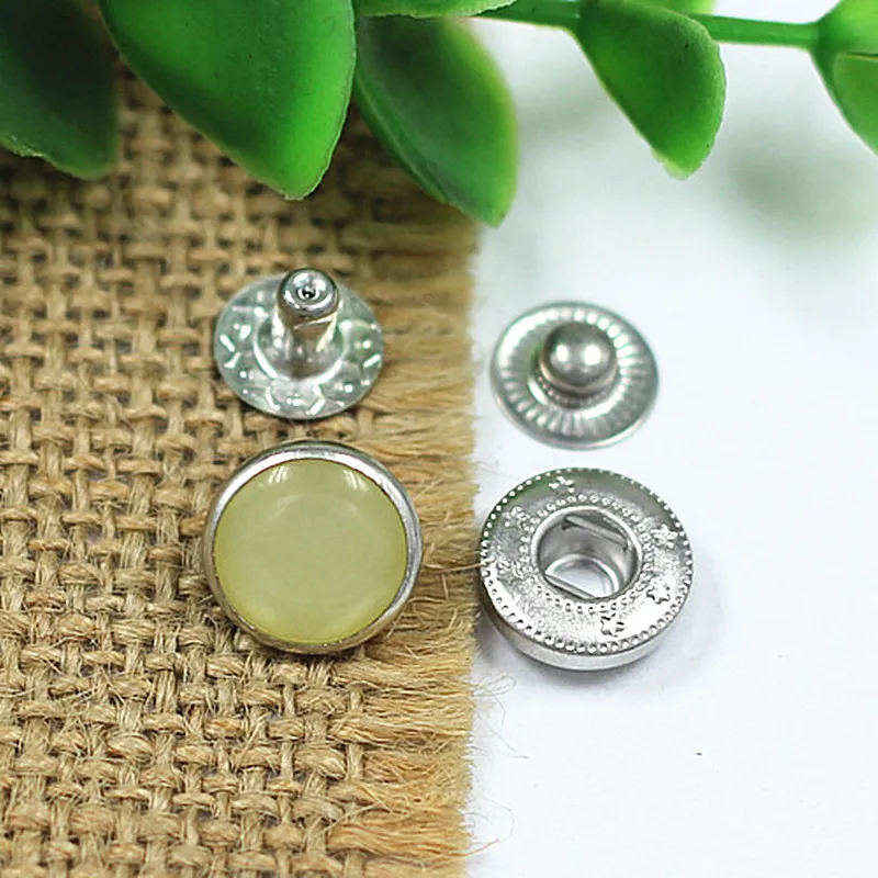 Free shipping 12mm 50pcs/lot high quality resin bread pearl copper prong snap button bodysuit popper children\'s clothing button