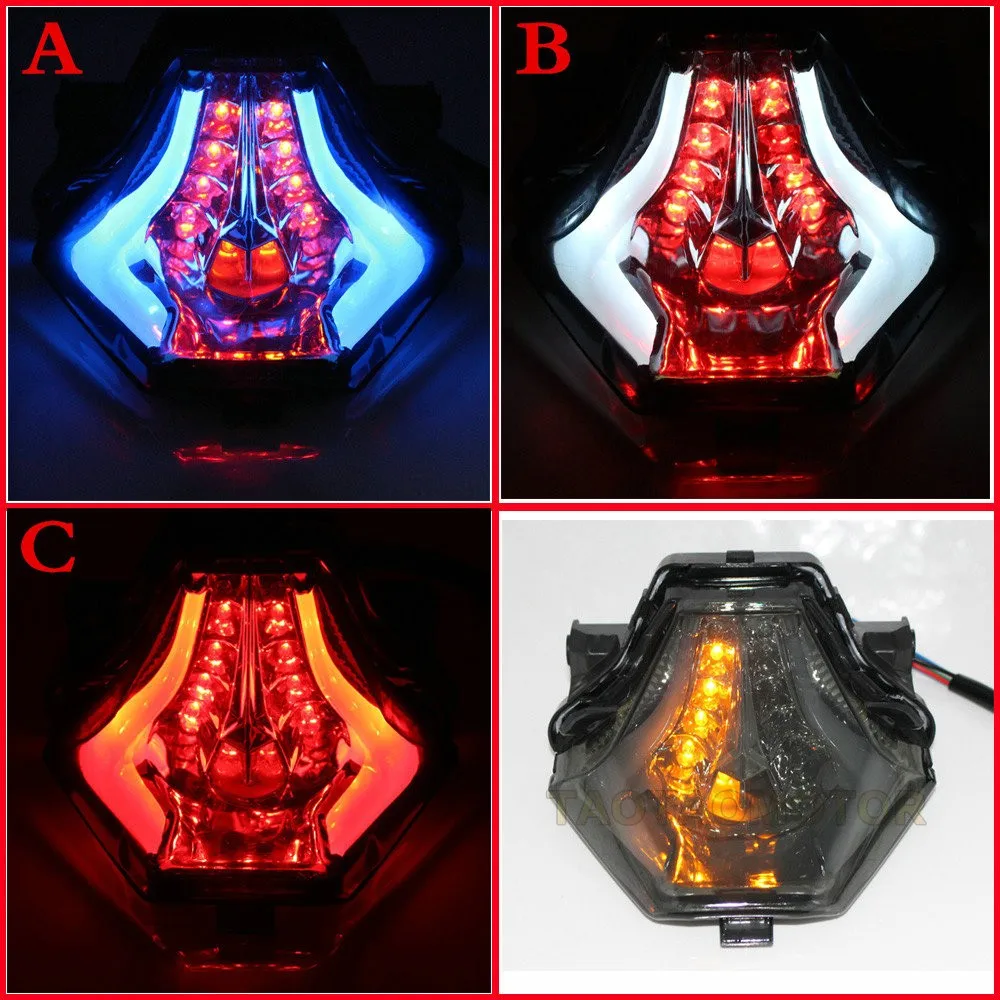 For Yamaha R3 R25 MT07 MT-07 MT 07 25 03 Rear Tail LED Running Flashing Light Stop Brake Blinker Taillight Turn Signals Flasher