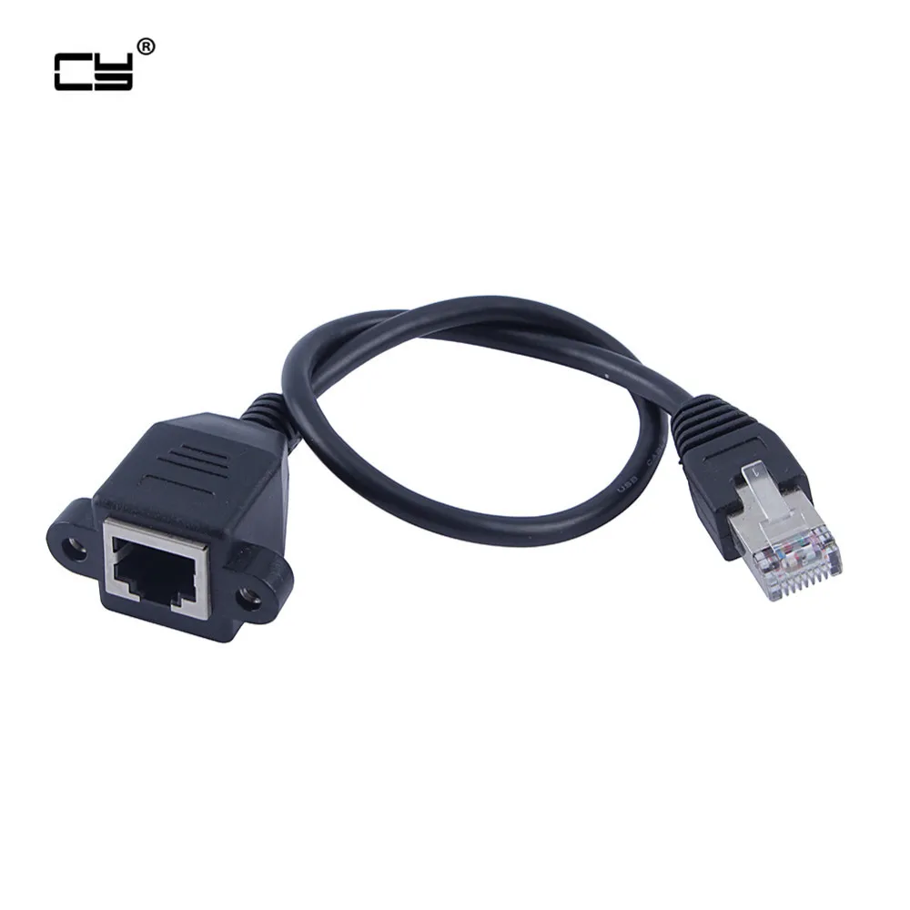 Network ExtensionสายRJ45ชายหญิงสกรูEthernet LANสาย1ft 2ft 3ft 5ft 6ft 15ft 30ซม.60ซม.150ซม.3M 1M