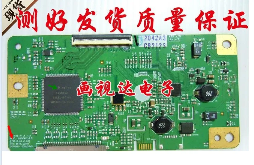 Asli Lm240wu7-slb1 Logic Board 6870c-0308b 6870c-0308C Terhubung dengan T-CON Menghubungkan Papan