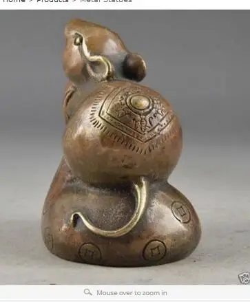 

Художественные медные украшения для дома, народная культура, ручная работа, медь, китайская старая мышь, ручная работа