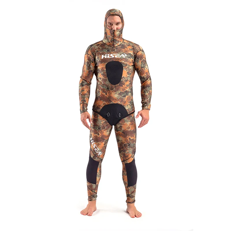 SEAC 2-pieces Men's Sports Suits 5mm Winter Wetsuits Long Sleeve Yamamoto Diving Suit Keep Warm Rash Guards Surfing Swimsuit