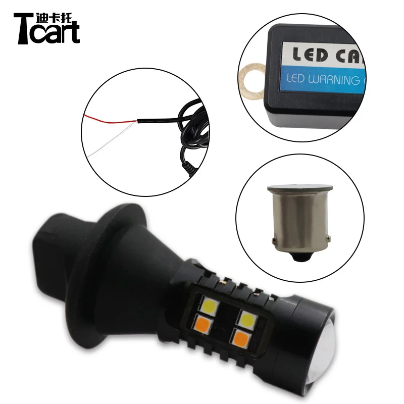 Tcart Car Accessories For Ssangyong Kyron Action Led DRL Daytime Running Light& Front Turn Signals Ba15s P21W 1156