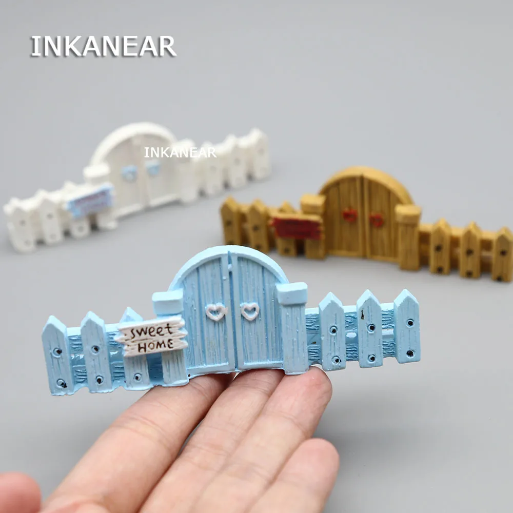 INKANEAR Mediterranean Fence Fairy Garden Miniatures Decor Terrarium Action Figurine DIY Car Ornament Toy Accessories