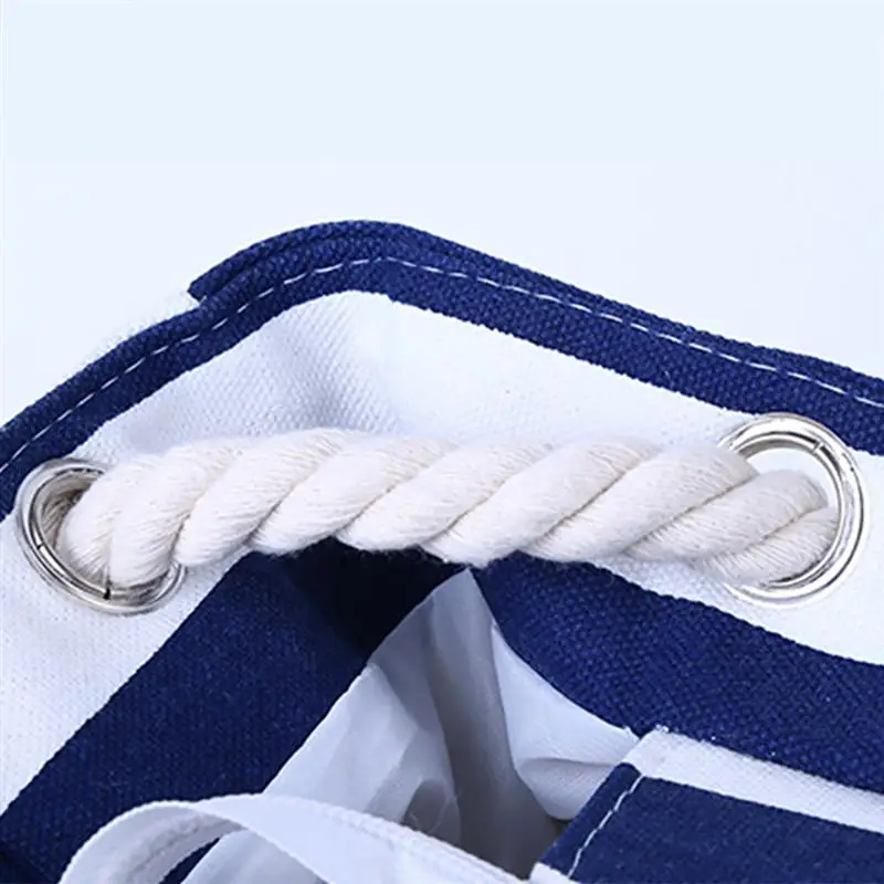 2019 New Fashion Women Summer Shopping Tote Large Capacity Ladies Canvas Beach Shoulder Striped Crossbody Eco Bag