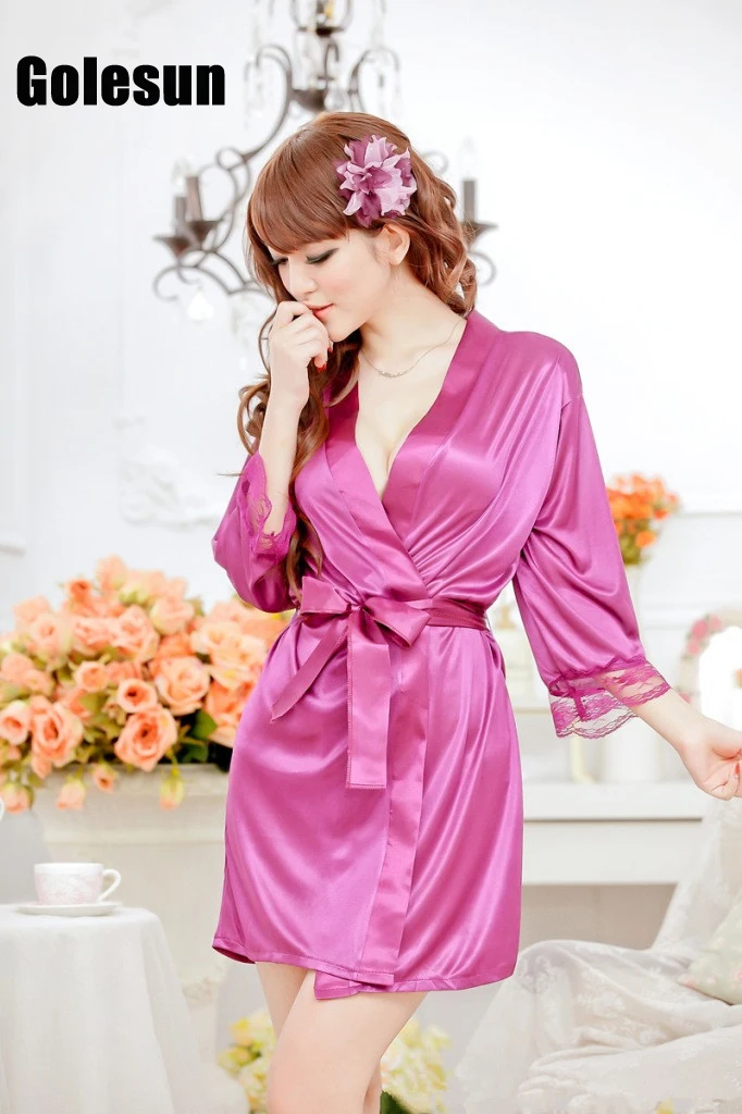 Women's summer Polyester bathrobe appeal pajamas homewear robes sleepwear for womens 5802