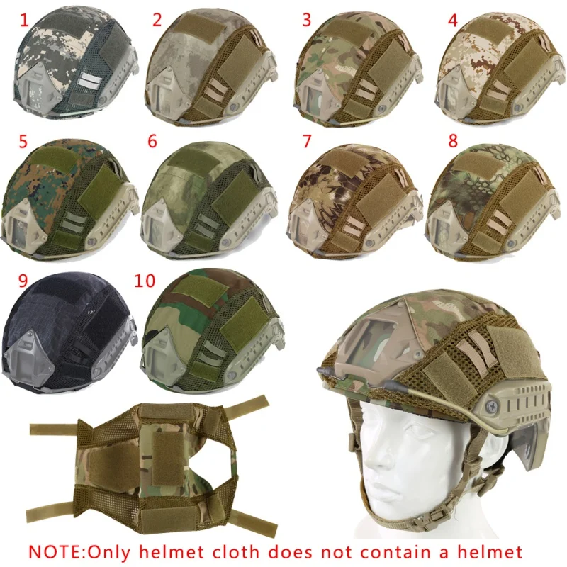 Hot Tactical Helmet Covers Camouflage Cover Airsoft Paintball Shooting Helmet Accessory for FAST MH/PJ Helmet