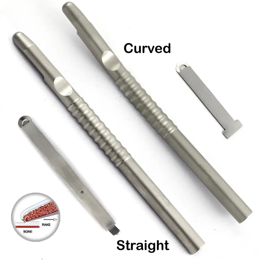 1 Pcs Dental Implant Bone Schraper Instrument Rvs Tool Chirurgisch Collector Rechte En Gebogen Voor Kiezen