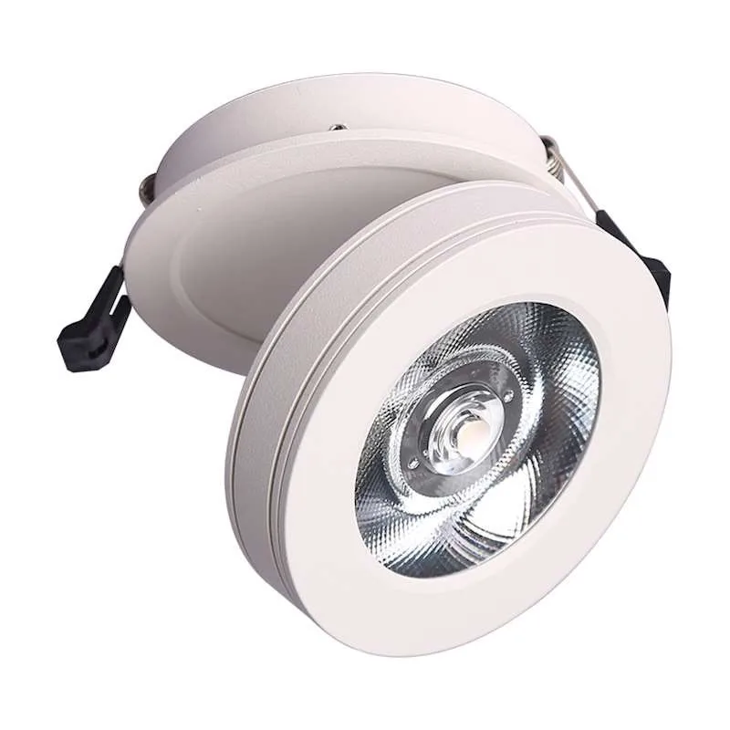 High Brightness Embedded Dimmable COB LED Ceiling Lights Fixtures, Aluminum Adjustable LED Spot Ceiling Light,