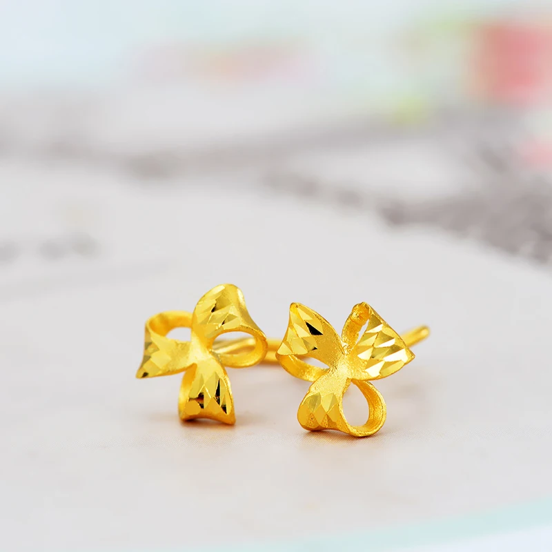 YSF 24K Pure Gold Earring Real AU 999 Solid Gold Earrings Nice Windmill Upscale Trendy Classic  Fine Jewelry Hot Sell New 2023