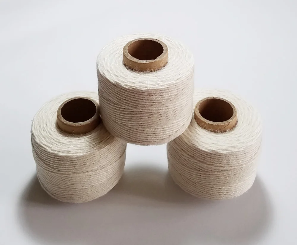 Wholesale high tenacity 100% Natural linen thread string thread 100m/roll 3ply Twine Cord rope