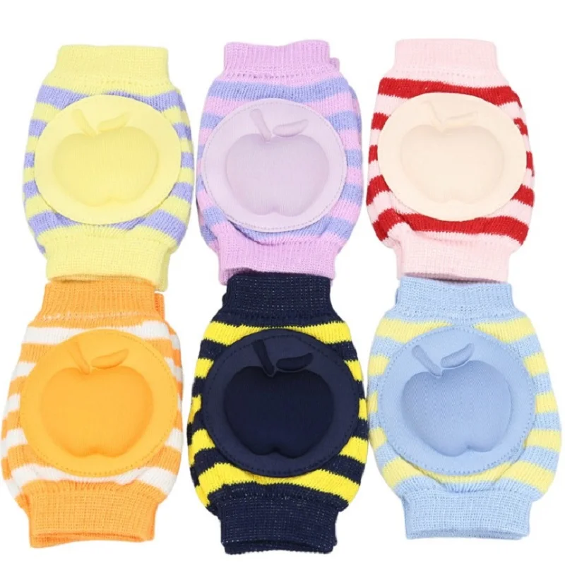 Hooyi Baby Boy Knee Pads Stripe Thick Safety Elbow Pad Newborn Crawling Knee Protector Infant Elbow Cushion Girl Tights