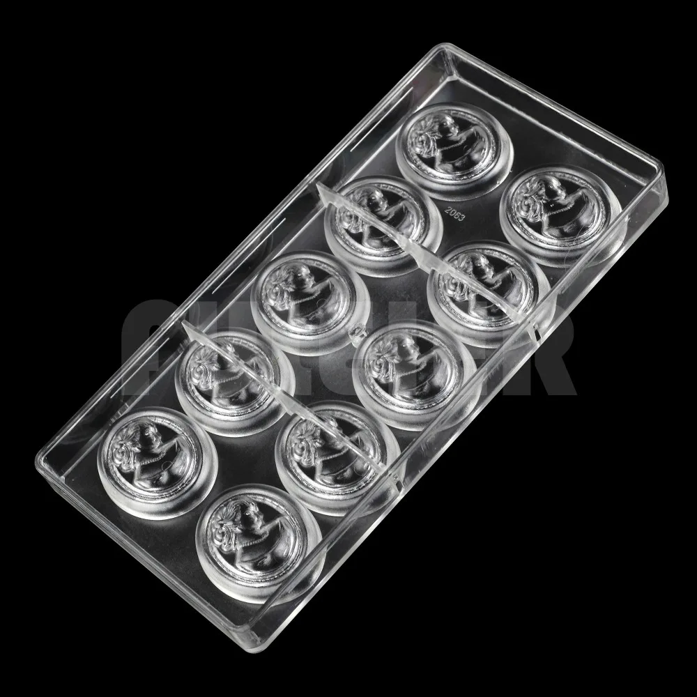 Queen Shape Polycarbonate Chocolate Mold Plastic Pastry Candy Mold For Cake Decorating Baking Suger Craft Tools Bakeware