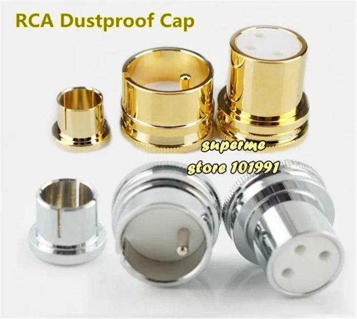 DEBROGLIE  50pcs Gold-plated Rhodium plated xlr cap RCA Lotus cap Shielded Cover dustproof CAP XLR male/female Protective cover