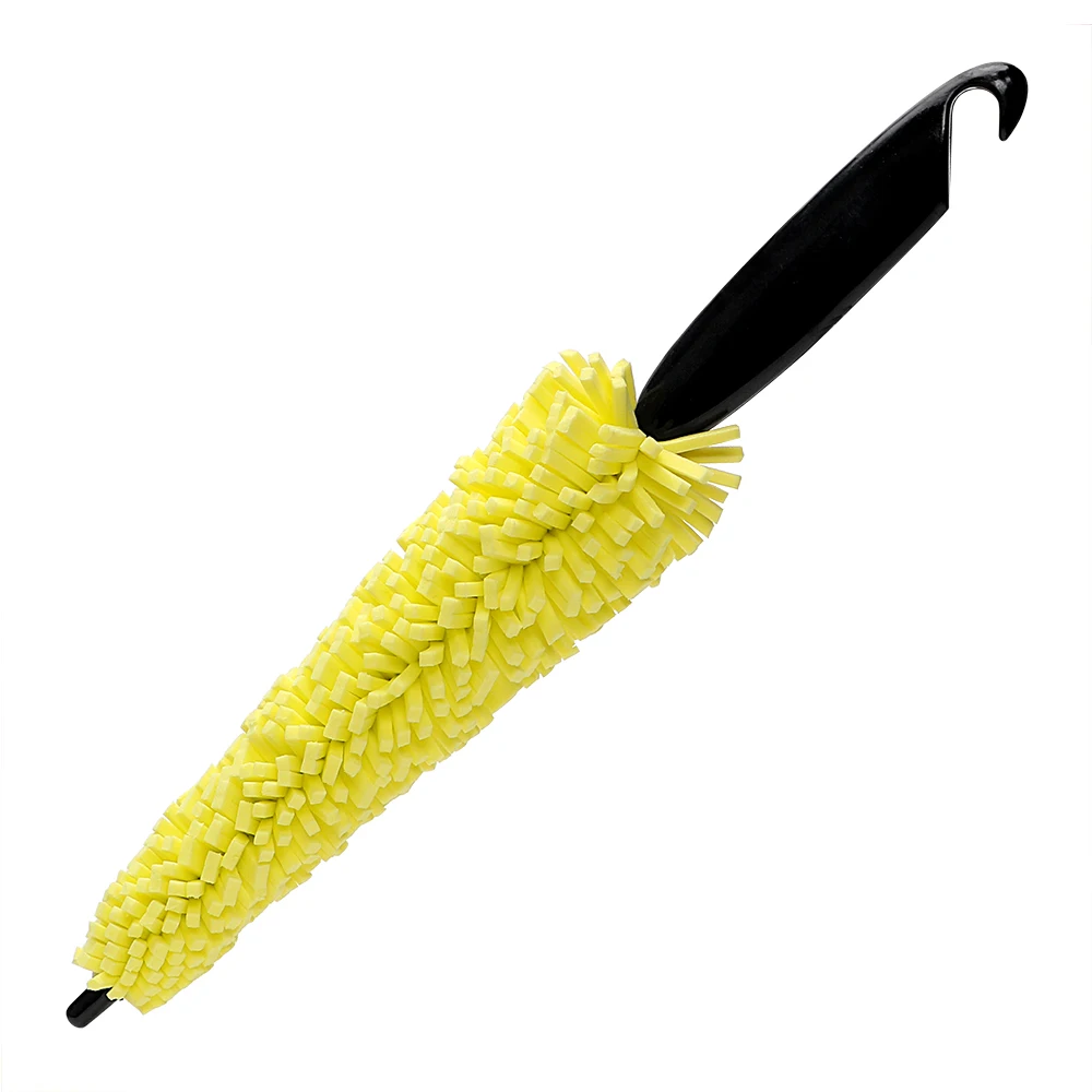 LEEPEE Wheel Rims Tire Washing Brush Plastic Handle Car Wheel Brush Car Wash Sponges Vehicle Cleaning Brush Auto Scrub Brush