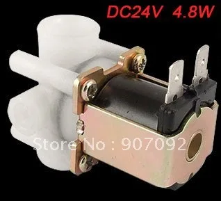 

Free Shipping 10PCS 2 Pin Plug 1/4'' Female Thread Water Flush Solenoid Valve for Water Dispenser DC24V 4.8w 300CC Wastewater