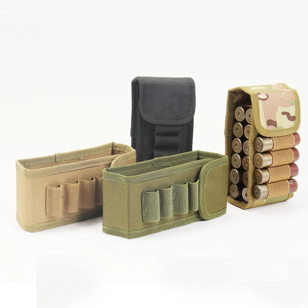 Molle Pouch Tactical 10 Round 12GA 12 Gauge Ammo Shells Shot gun Reload Magazine Pouches Airsoft Mag Pouch Hunting Ammo Bag