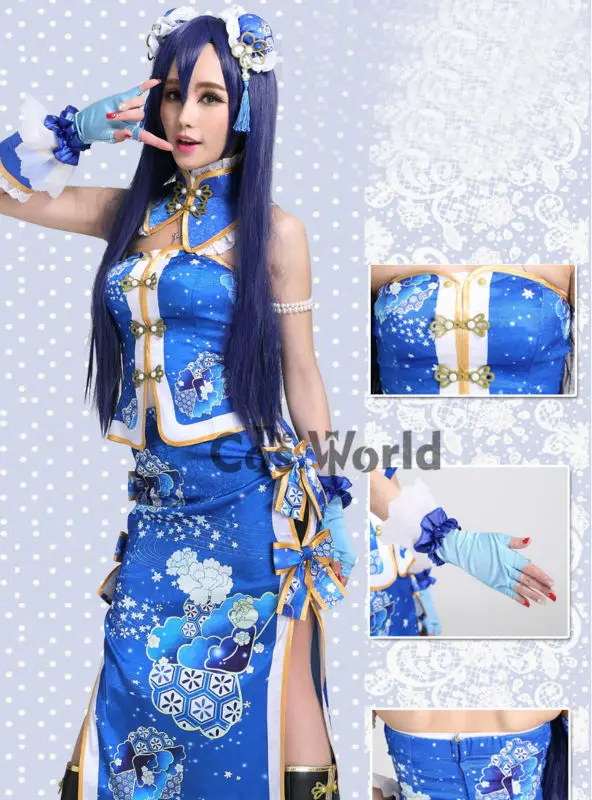 Love Live China Girl Sonoda Umi Chinoiserie Cheongsam Outfit Anime Customize Cosplay Costumes