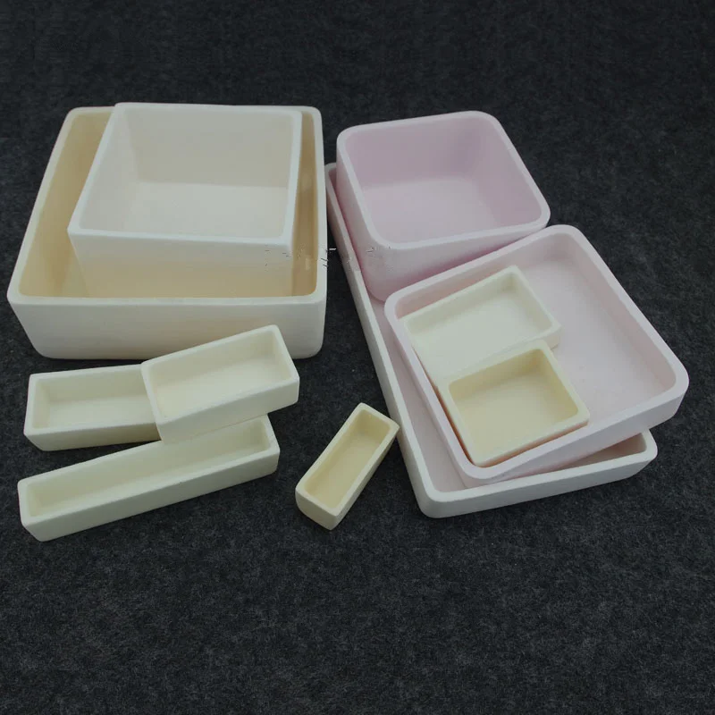 

99.5% Square corundum crucible / 28ml High purity 5041.22 / Temperature 1600 degrees / Sintered ceramic crucible