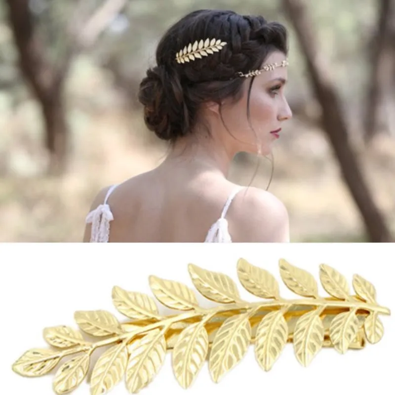 HM127 Fashion Leaf Design Metal Women Hair Clip Cute Jewelry Wholesale