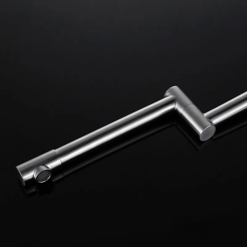 Unleaded All stainless steel kitchen faucet high quality cold and hot water faucet,Brushed Nickle 360 degree rotation