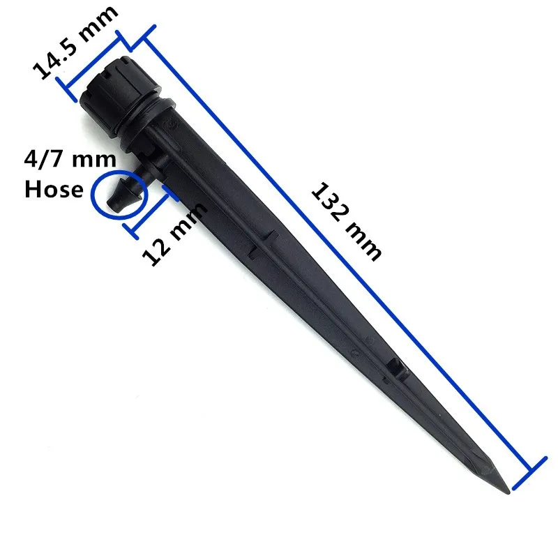 6 sztuk czarny regulowany nawadniania Drippers 360 stopni System zraszający emiter mikro kroplownik kroplówki głowy ogród kroplówki zraszacz do