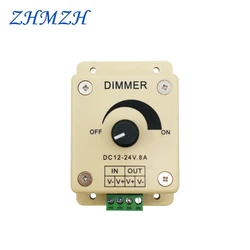 Dimmer LED dedicato DC 12V 24V 8A Controller LED monocolore Controller luminosità regolabile 96W per luci LED