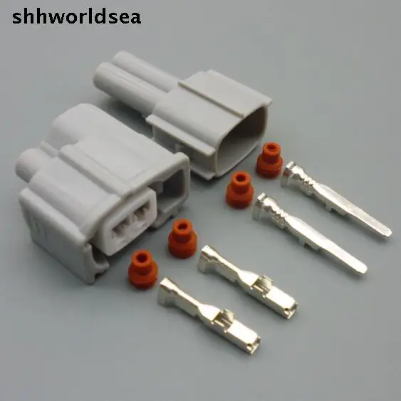 

shhworldsea 2 Pin 2.2mm 6189-0611 90980-11875 Knock Sensor Connector Fuel Injector Socket For Toyata Corolla