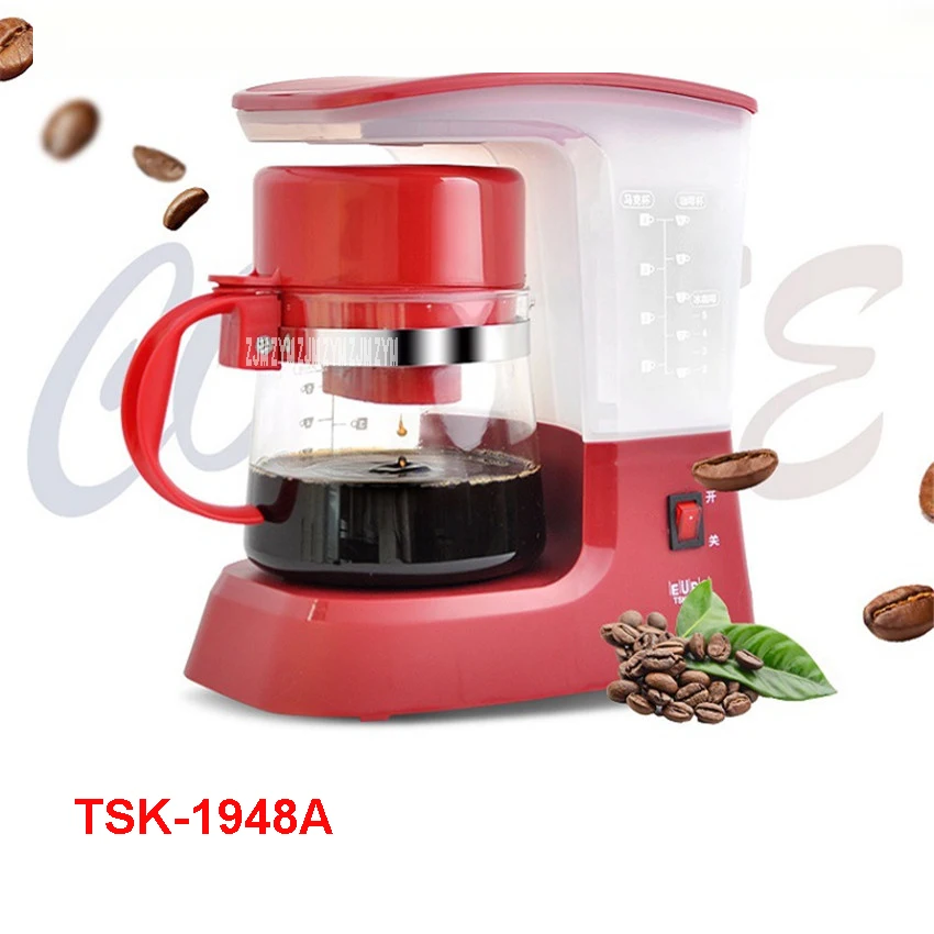 TSK-1948A 220V/50Hz Fully Automatic Coffee Machine  Cups Coffee Machine for American Coffee Machines food grade PP material 0.6L