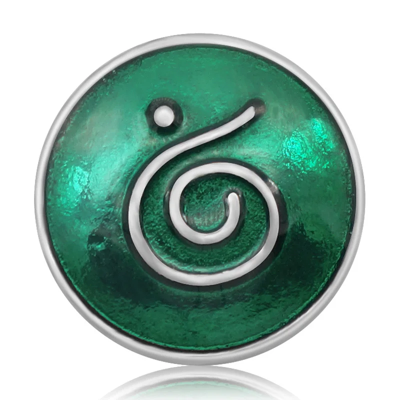 New KZ3081 Beauty Charm Colorful Rotate symbol 18MM Metal snap buttons 6colors for DIY snap jewelry wholesale
