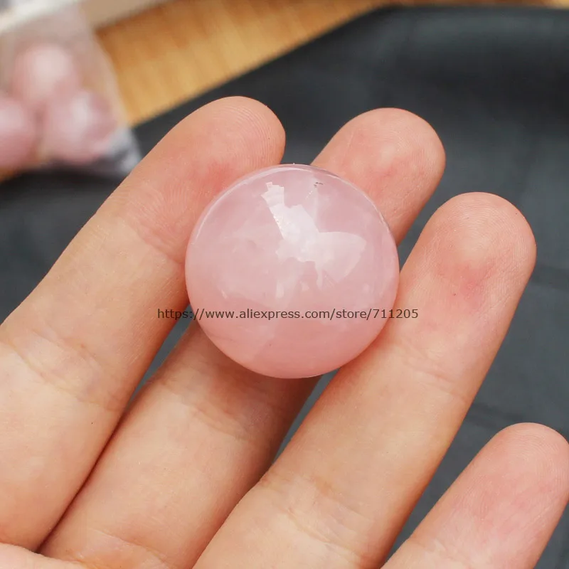 1Pcs ,Natural Rose quartz Smooth Ball beads ,25mm, For DIY Jewelry Making, pendant,necklace