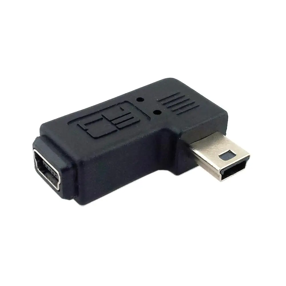 Mini USB elbow male to female 90 degree adapter Left and right angle Mini USB 5pin Extended adapter