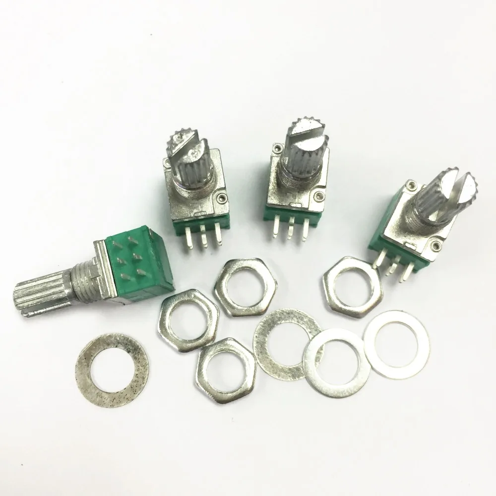 6PIN audio amplifier sealed potentiometer RK097G  B5K 5K B10K 10K B20K 20K B50K 50K B100K 100K  lotus 15mm 6PIN   R097