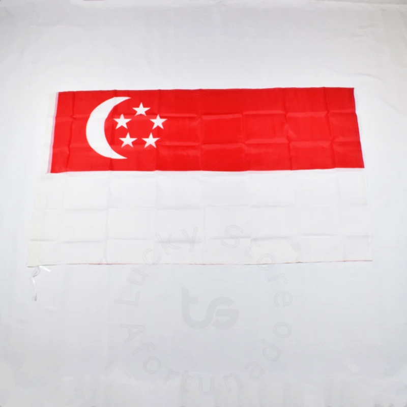 Singapore  90*150cm Banner  Hanging  National flag  for meet,Parade,party.Hanging,decoration