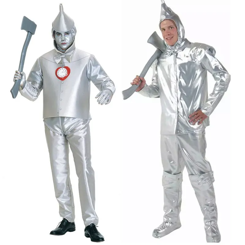 Umorden Mens Adulti Mago di Oz Tin Man Cosplay Costumi di Halloween di Carnevale Mardi Gras Festa di Purim Vestito