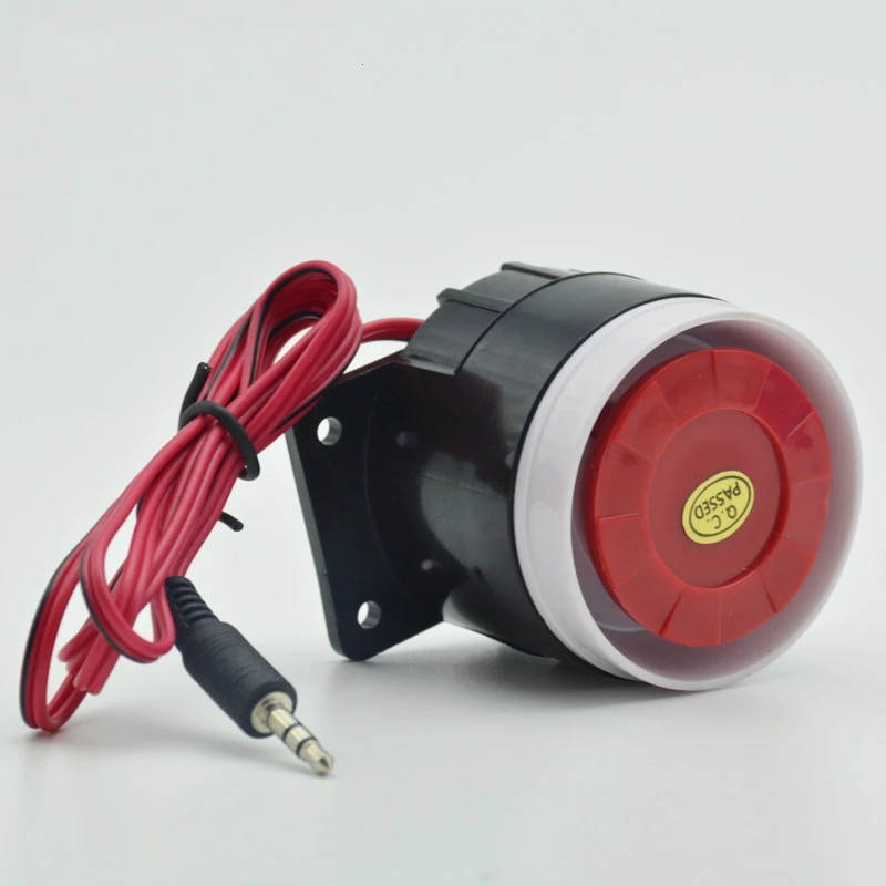 

(4 PCS)Wired Alarm Siren Horn 120db Indoor For Home Security Alarm System GSM alarm with 3.5mm Plug Connector For Free Shipping