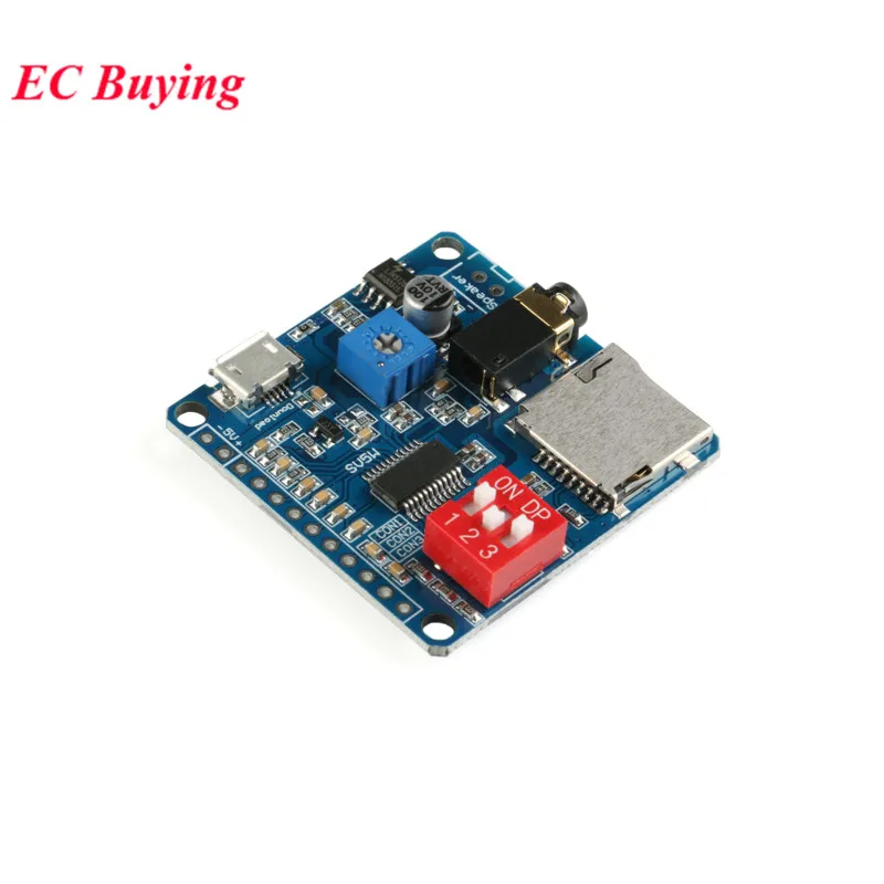 2Pcs/1pc DY-SV5W MP3 Voice Playback Module Board WAV Decoding Trigger Serial Sound Control For Arduino