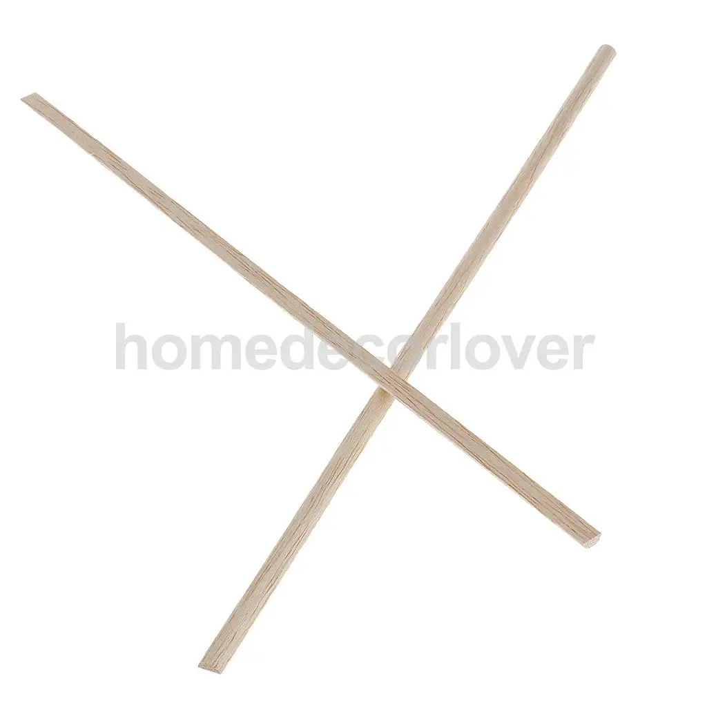 10 Pieces Balsa Wood Unfinished Wood Craft Semi-Circle Stick Dowels Rod