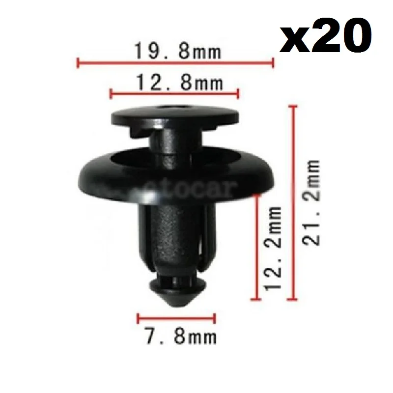 20pcs Nylon Nylon Mud Guard Fender Rivet Push Retainer Clips For Mazda Protege 1996-On BC1D-56-145