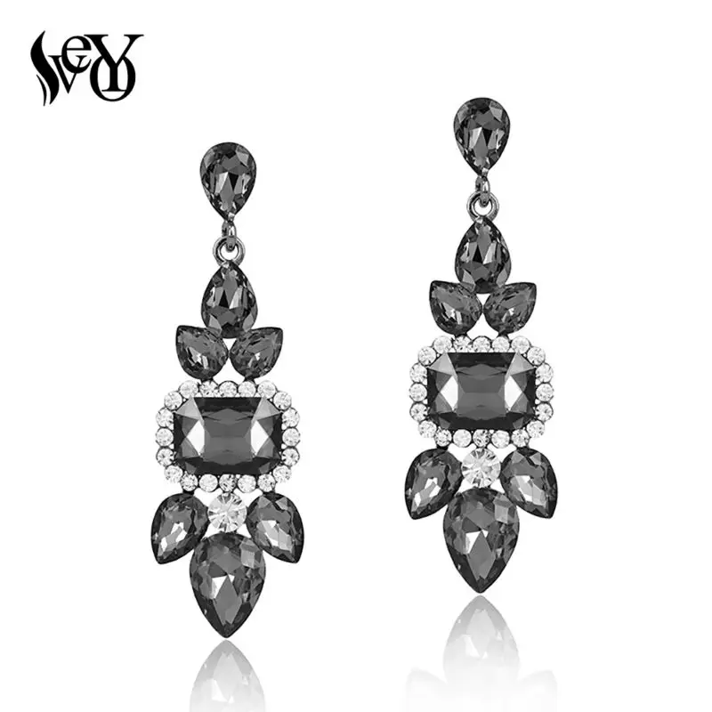 VEYO Bridal Earrings Rhinestone Trendy Wholesale Crystal Drop Earrings High Quality