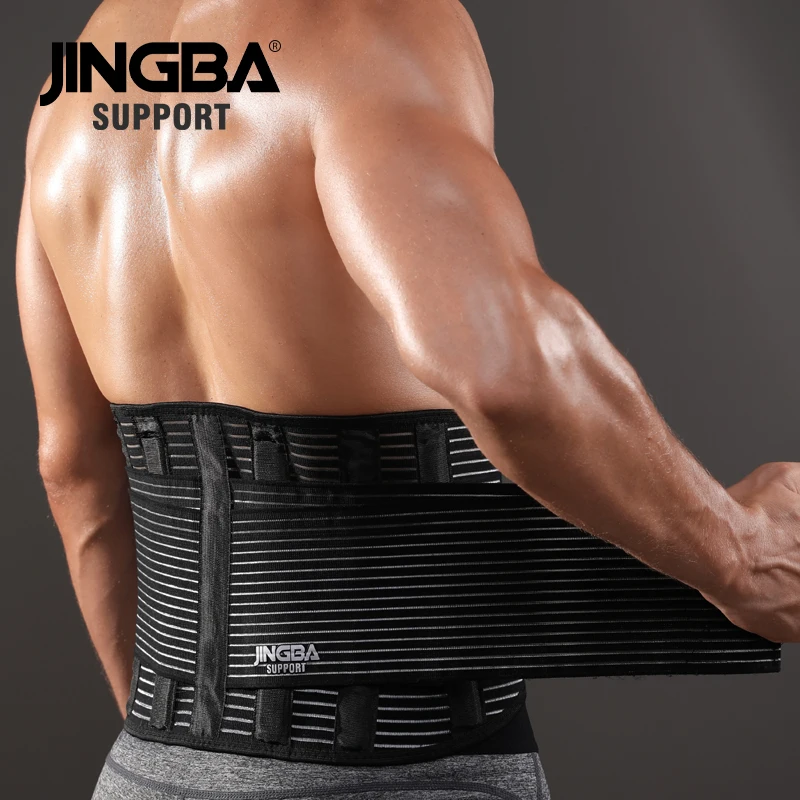 JINGBA SUPPORT Professional Adjustable Breathable Sports Pressurized Back Waist Support fitness belt Neoprene Weight Loss