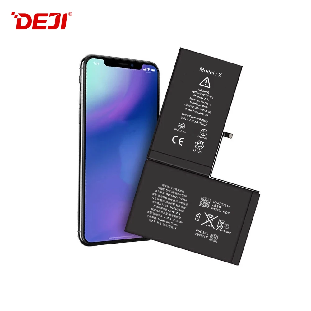 

DEJI for iphone X battery replacement 8Plus internal 5s se 8 battery real capacity rechargeable battery