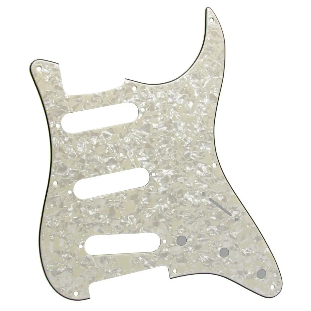 FLEOR 1PC Vintage 8 Holes ST Electric Guitar Pickguard SSS Pick Guard Scratch Plate With Screws Guitar Parts Accessories