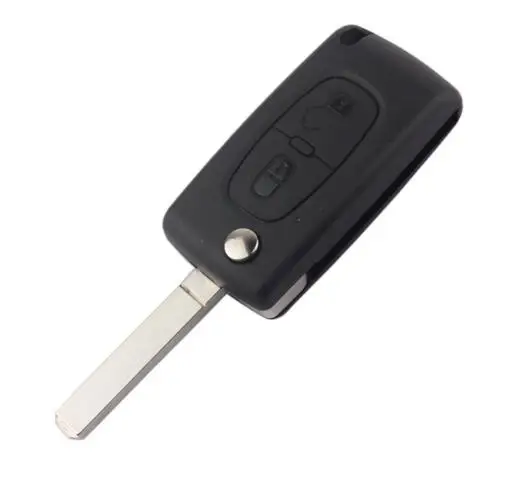 

Key Case For Peugeot 307 2 Buttons Folding Flip Remote Key Shell for Citroen VA2 Blade Without Groove With Battery Holder